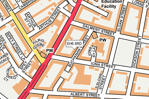EH6 8RD map - OS OpenMap – Local (Ordnance Survey)