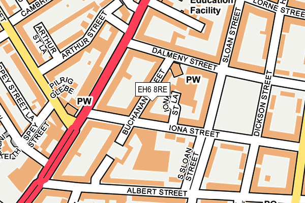 EH6 8RE map - OS OpenMap – Local (Ordnance Survey)