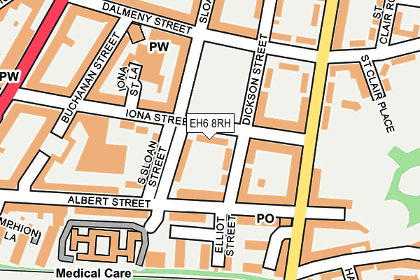 EH6 8RH map - OS OpenMap – Local (Ordnance Survey)