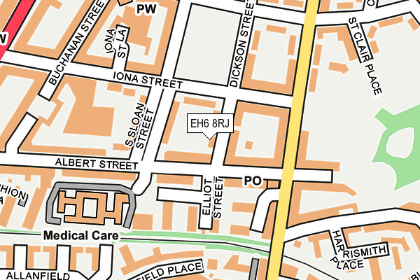 EH6 8RJ map - OS OpenMap – Local (Ordnance Survey)