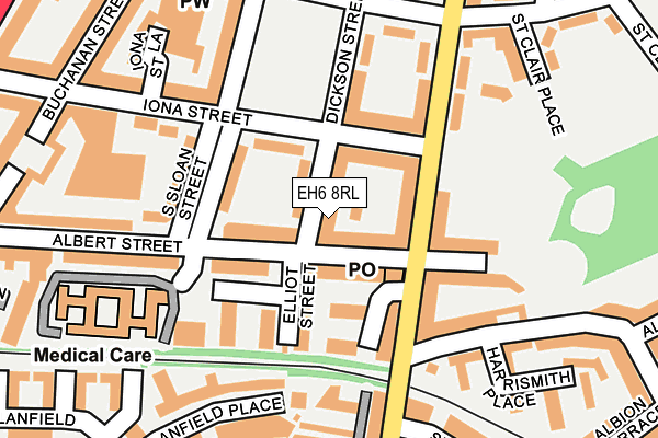 EH6 8RL map - OS OpenMap – Local (Ordnance Survey)