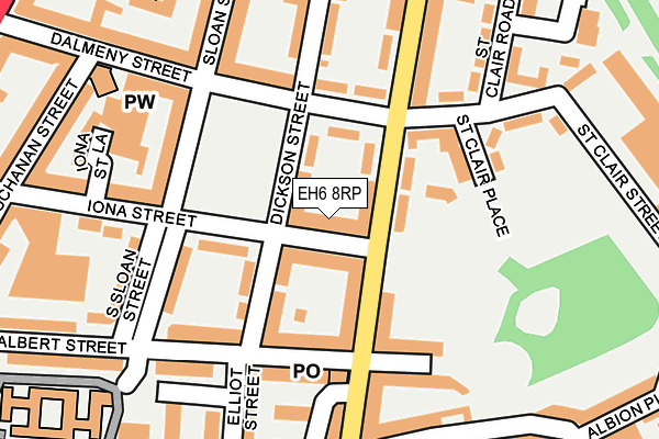 EH6 8RP map - OS OpenMap – Local (Ordnance Survey)