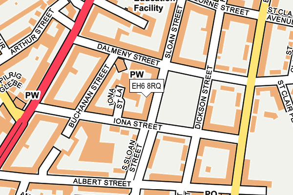 EH6 8RQ map - OS OpenMap – Local (Ordnance Survey)