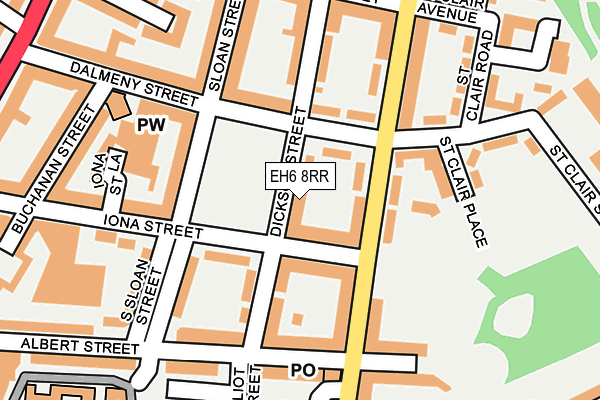 EH6 8RR map - OS OpenMap – Local (Ordnance Survey)