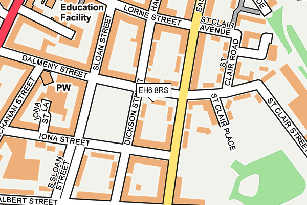 EH6 8RS map - OS OpenMap – Local (Ordnance Survey)