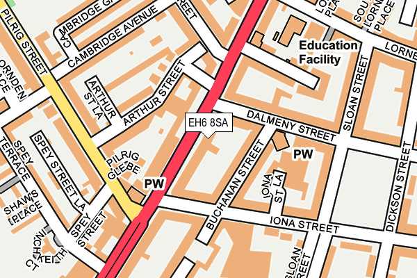 EH6 8SA map - OS OpenMap – Local (Ordnance Survey)