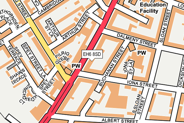 EH6 8SD map - OS OpenMap – Local (Ordnance Survey)