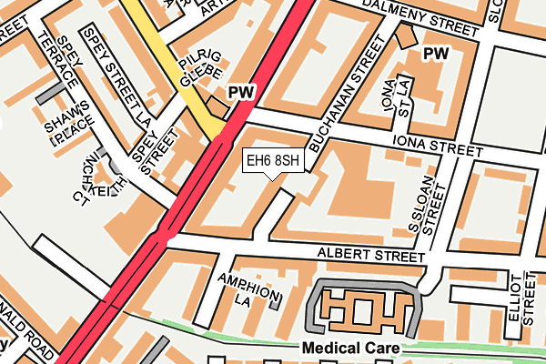 EH6 8SH map - OS OpenMap – Local (Ordnance Survey)