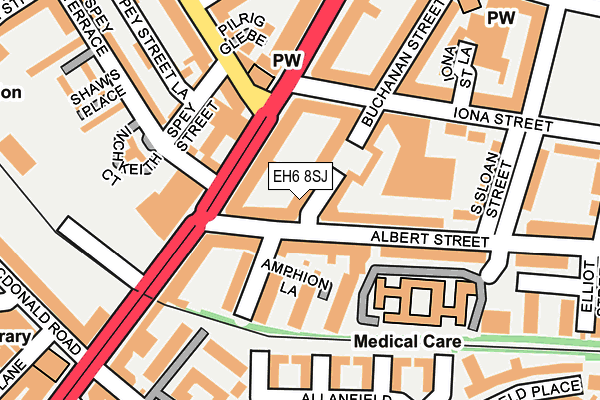 EH6 8SJ map - OS OpenMap – Local (Ordnance Survey)