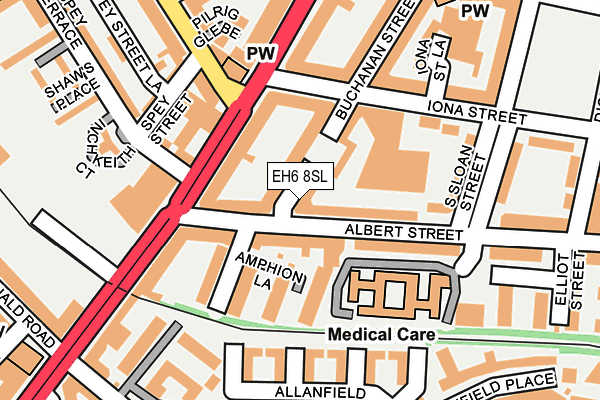 EH6 8SL map - OS OpenMap – Local (Ordnance Survey)