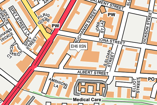 EH6 8SN map - OS OpenMap – Local (Ordnance Survey)