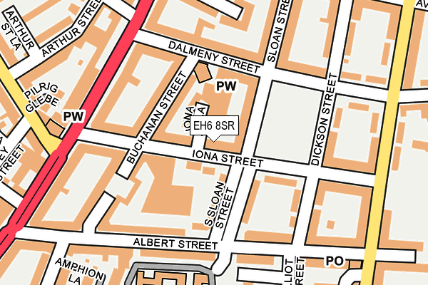 EH6 8SR map - OS OpenMap – Local (Ordnance Survey)
