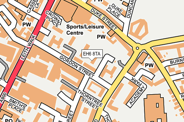 EH6 8TA map - OS OpenMap – Local (Ordnance Survey)