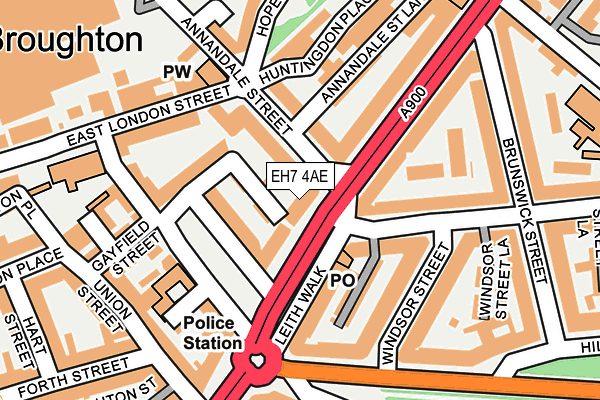 EH7 4AE map - OS OpenMap – Local (Ordnance Survey)