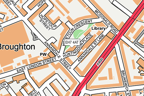 EH7 4AT map - OS OpenMap – Local (Ordnance Survey)