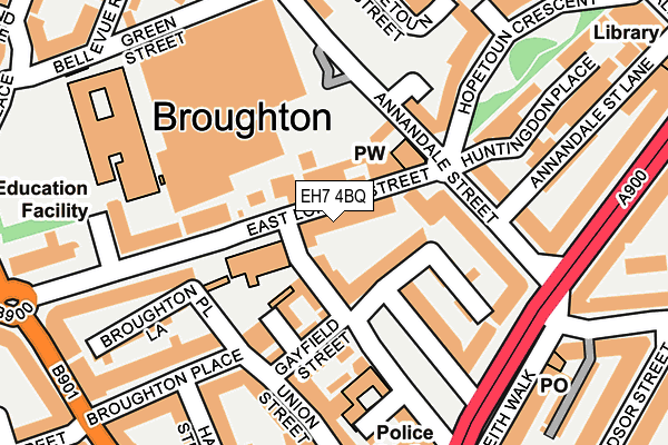 EH7 4BQ map - OS OpenMap – Local (Ordnance Survey)