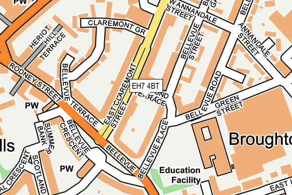 EH7 4BT map - OS OpenMap – Local (Ordnance Survey)