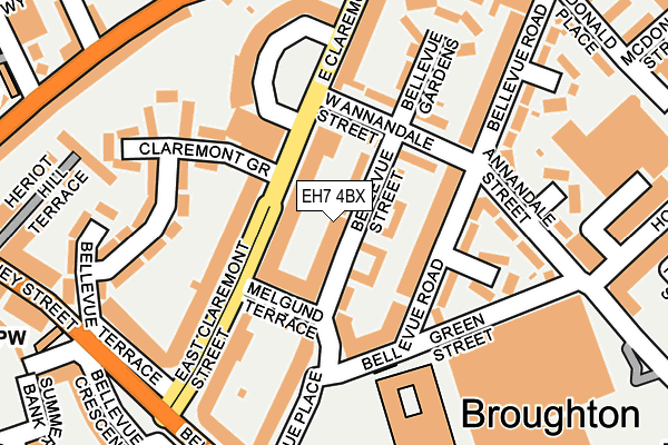 EH7 4BX map - OS OpenMap – Local (Ordnance Survey)