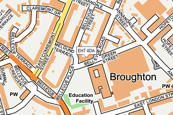 EH7 4DA map - OS OpenMap – Local (Ordnance Survey)