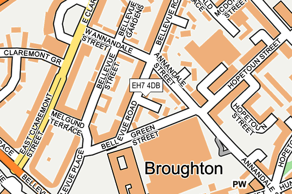 EH7 4DB map - OS OpenMap – Local (Ordnance Survey)