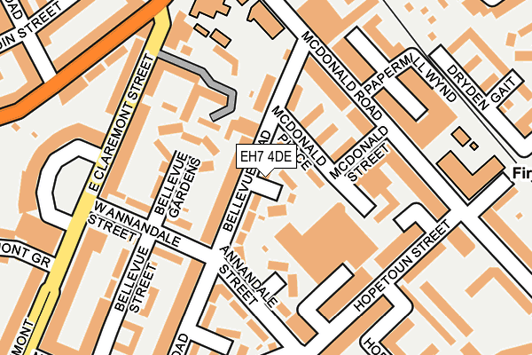 EH7 4DE map - OS OpenMap – Local (Ordnance Survey)