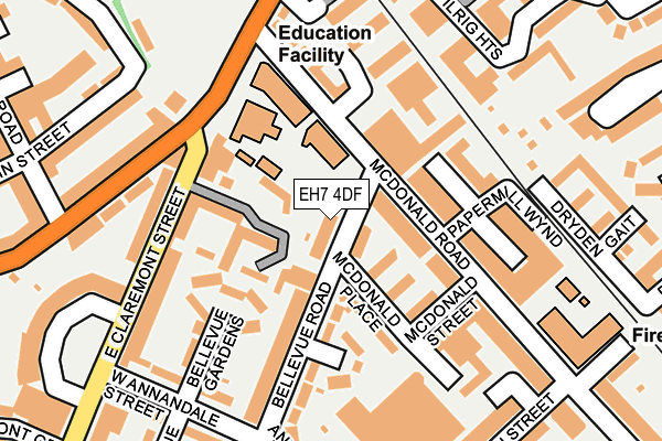 EH7 4DF map - OS OpenMap – Local (Ordnance Survey)