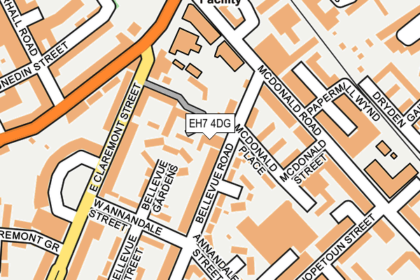 EH7 4DG map - OS OpenMap – Local (Ordnance Survey)