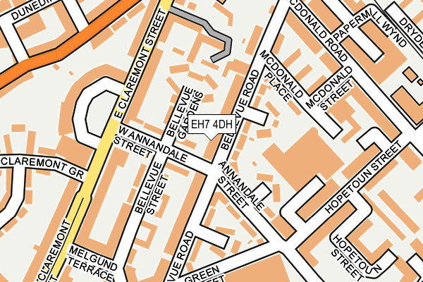 EH7 4DH map - OS OpenMap – Local (Ordnance Survey)