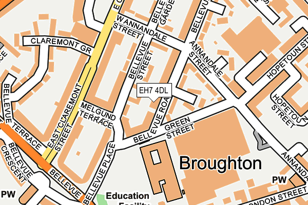 EH7 4DL map - OS OpenMap – Local (Ordnance Survey)