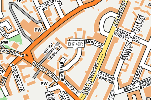 EH7 4DR map - OS OpenMap – Local (Ordnance Survey)