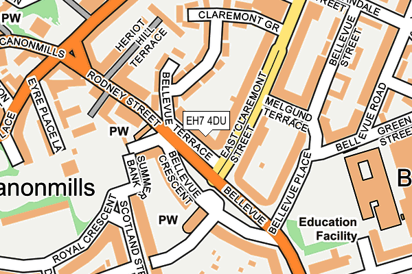 EH7 4DU map - OS OpenMap – Local (Ordnance Survey)