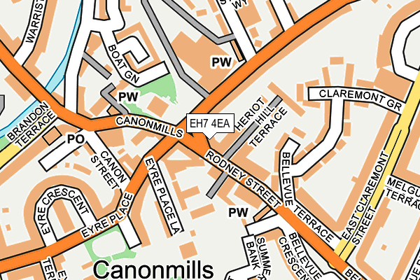 EH7 4EA map - OS OpenMap – Local (Ordnance Survey)