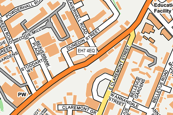 EH7 4EQ map - OS OpenMap – Local (Ordnance Survey)