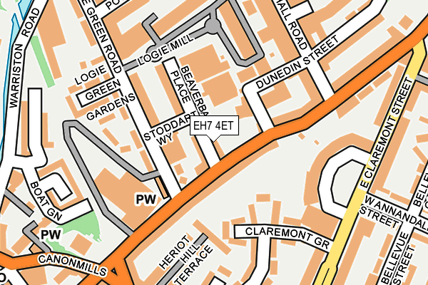 EH7 4ET map - OS OpenMap – Local (Ordnance Survey)