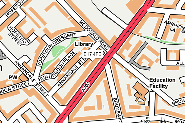 EH7 4FE map - OS OpenMap – Local (Ordnance Survey)