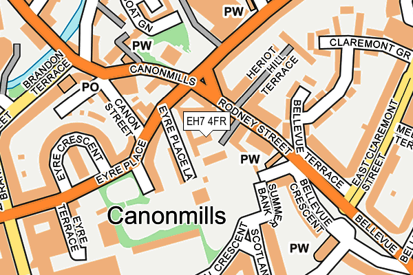 EH7 4FR map - OS OpenMap – Local (Ordnance Survey)