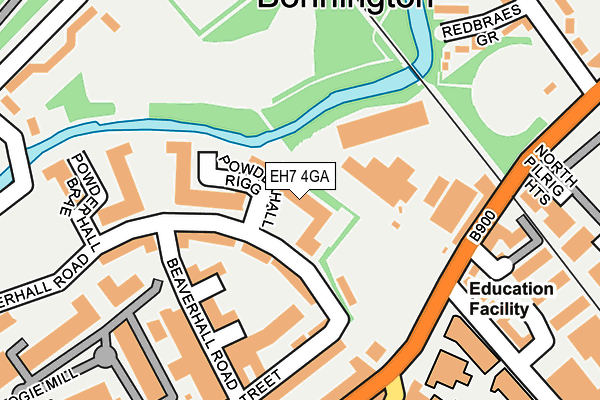 EH7 4GA map - OS OpenMap – Local (Ordnance Survey)