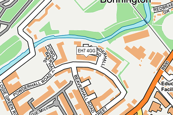 EH7 4GG map - OS OpenMap – Local (Ordnance Survey)