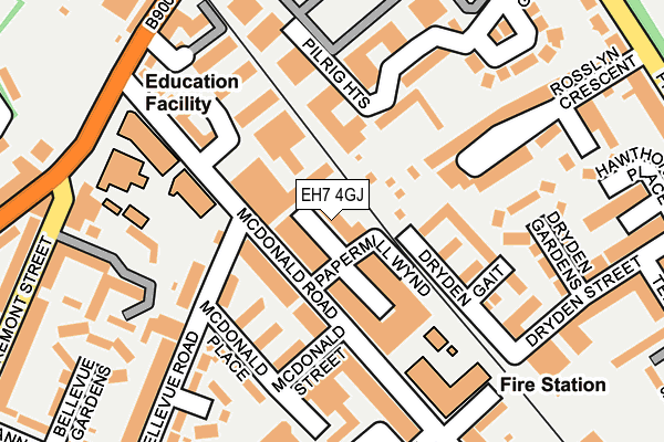 EH7 4GJ map - OS OpenMap – Local (Ordnance Survey)