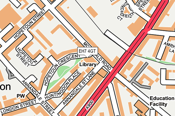 EH7 4GT map - OS OpenMap – Local (Ordnance Survey)