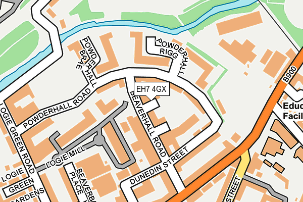 EH7 4GX map - OS OpenMap – Local (Ordnance Survey)