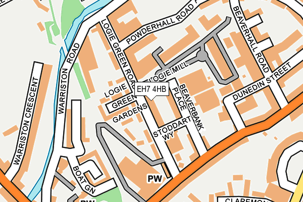 EH7 4HB map - OS OpenMap – Local (Ordnance Survey)