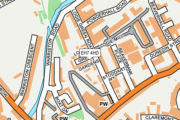 EH7 4HD map - OS OpenMap – Local (Ordnance Survey)