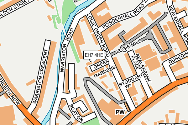 EH7 4HE map - OS OpenMap – Local (Ordnance Survey)