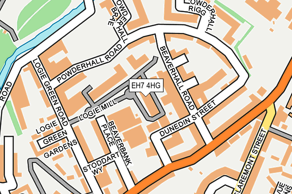 EH7 4HG map - OS OpenMap – Local (Ordnance Survey)