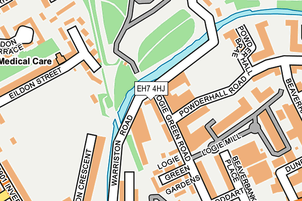 EH7 4HJ map - OS OpenMap – Local (Ordnance Survey)