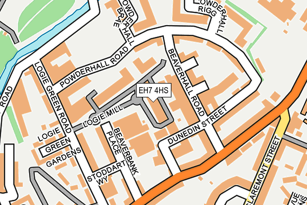 EH7 4HS map - OS OpenMap – Local (Ordnance Survey)