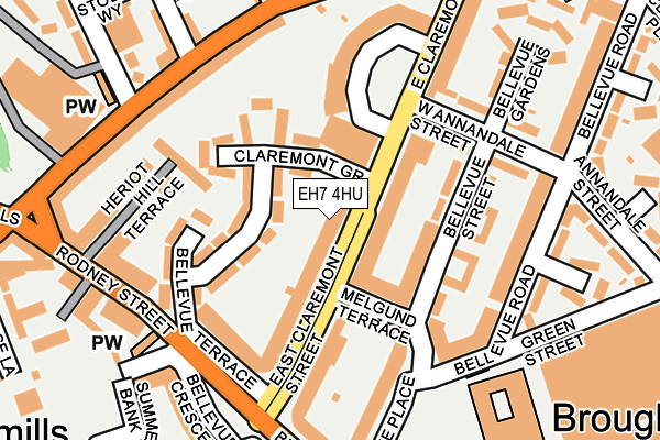 EH7 4HU map - OS OpenMap – Local (Ordnance Survey)