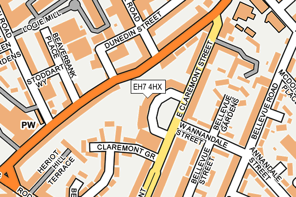 EH7 4HX map - OS OpenMap – Local (Ordnance Survey)