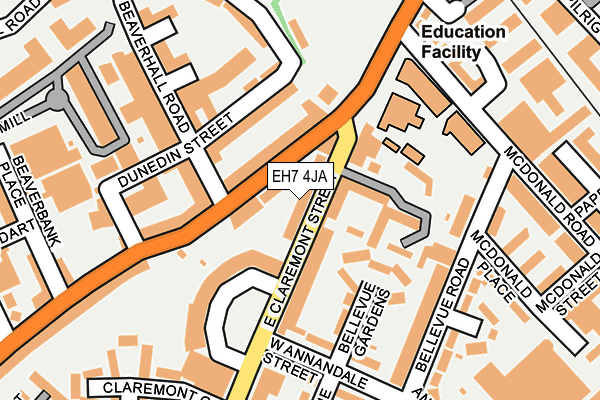 EH7 4JA map - OS OpenMap – Local (Ordnance Survey)